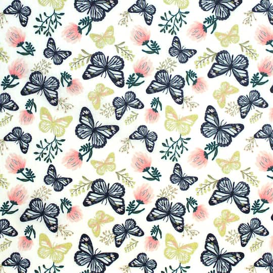 Camelot Fabrics Up, Up Away Butterfly Novelty Cotton Fabric
